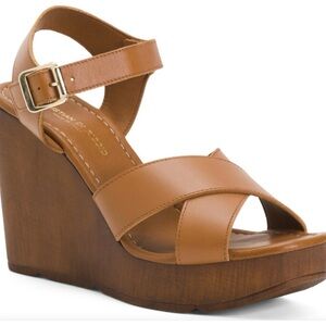 Christian Di Riccio Made Italy Women’s Leather X Band Sandals Sz 8.5 EUR Sz 39